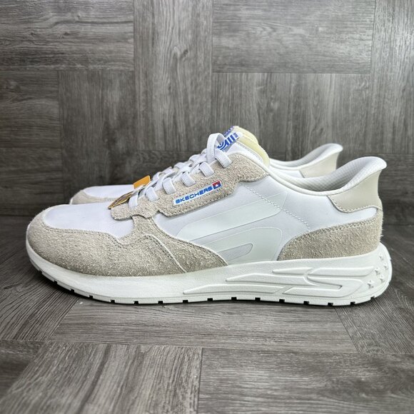 Skechers Street Retro Jogger Men's size 12 Ivory White Running Shoes - Picture 2 of 8